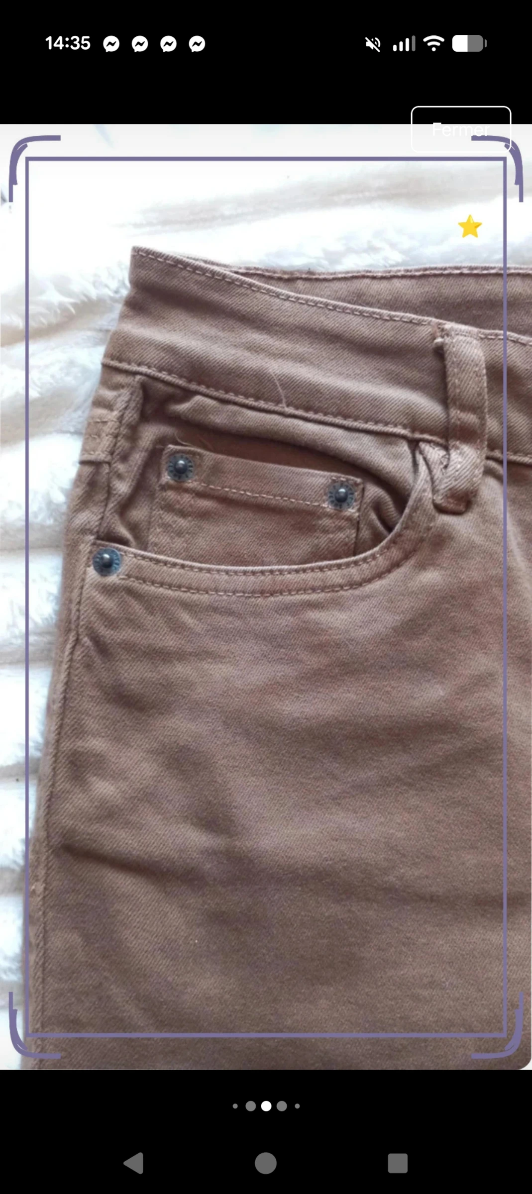 Pantalon slim marron/camel Jennyfer avec fermetures éclair aux chevilles - Taille 34 (XS) comme neuf – photo 5
